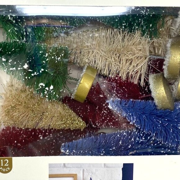 Target Threshold™ Christmas Set of 12 Mini Bottle Brush Trees Decor Multicolor - Picture 5 of 9